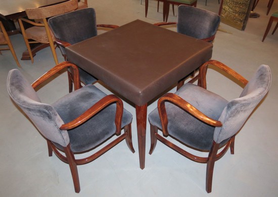 Four American Art Deco Arm Chairs